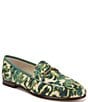 Color:Turquoise Green Multi - Image 1 - Loraine Lotus Print Fabric Bit Detail Career Flat Loafers