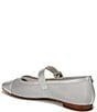 Color:Metallic Silver - Image 4 - Miranda Mesh and Leather Mary Jane Flats