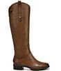 Color:Whiskey - Image 2 - Penny Tall Leather Riding Boots