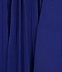 Color:Cobalt - Image 3 - Pleated Plisse Round Keyhole Neck Long Balloon Sleeve Tie Waist A-Line Mini Dress