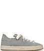 Color:Sky Grey - Image 2 - Poppy Jute Suede Lace-Up Espadrille Sneakers