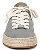 Color:Sky Grey - Image 6 - Poppy Jute Suede Lace-Up Espadrille Sneakers