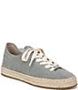 Color:Sky Grey - Image 1 - Poppy Jute Suede Lace-Up Espadrille Sneakers
