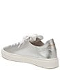 Color:Soft Silver - Image 4 - Poppy Leather Lace-Up Sneakers