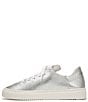 Color:Soft Silver - Image 5 - Poppy Leather Lace-Up Sneakers