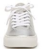 Color:Soft Silver - Image 6 - Poppy Leather Lace-Up Sneakers
