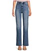 Color:Rio - Image 1 - Yaro High Rise Straight Leg Pinched Waist Jeans