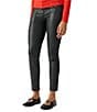 Color:Black - Image 3 - Hayden Flat Front High Rise Coated Stretch Denim Skinny Pants