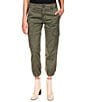Color:Hiker Green - Image 1 - Rebel Cargo Ankle Mid Rise Relaxed Fit Pants
