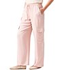 Color:Rose Smoke - Image 4 - Soft Track Tencil Twill High Rise Relaxed Flap Pocket Pull-On Pant