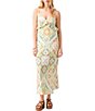 Color:Scarf Paisley - Image 1 - Spring Favorite Scarf Paisley V Neck Sleeveless Maxi Dress