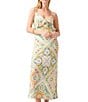 Color:Scarf Paisley - Image 3 - Spring Favorite Scarf Paisley V Neck Sleeveless Maxi Dress