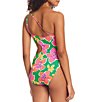Color:Multi - Image 2 - Super Bloom One Shoulder Cut-Out One Piece Swimsuit