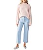 Color:Ultra Pale - Image 4 - The Marine Denim Mid Rise Wide Leg Cropped Pant