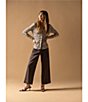 Color:Burnt Olive - Image 5 - The Marine Mid Rise Wide Leg Cropped Pant
