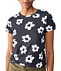 Color:Flower Pop - Image 1 - The Perfect Floral Print Crew Neck Short Sleeve Tee