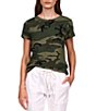 Color:Hiker Camo - Image 1 - The Perfect Knit Crew Neck Short Sleeve Camouflage Printed Tee Shirt