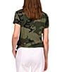 Color:Hiker Camo - Image 2 - The Perfect Knit Crew Neck Short Sleeve Camouflage Printed Tee Shirt