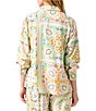 Color:Scarf Paisley - Image 2 - The Vintage Scarf Paisley Button Front Long Sleeve Shirt