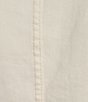 Color:Chalk - Image 3 - Tie Waist Point Collar Long Sleeve Denim Mini Dress
