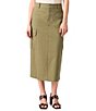 Color:Burnt Olive - Image 1 - Triple Threat High Rise Midi Skirt