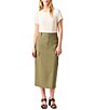Color:Burnt Olive - Image 3 - Triple Threat High Rise Midi Skirt