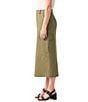 Color:Burnt Olive - Image 4 - Triple Threat High Rise Midi Skirt