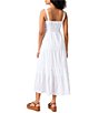 Color:White - Image 2 - Watching Sunset Tiered Square Neck Sleeveless Maxi Dress