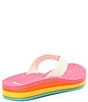 Color:Rainbow - Image 2 - Highland Rainbow Platform Thong Sandals