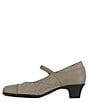 Color:Taupe Snake - Image 2 - Isabel Leather Kitten Heel Mary Jane Pumps