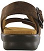 Color:Teddy - Image 2 - Relaxed Suede Buckle Strap Sandals