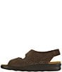Color:Teddy - Image 3 - Relaxed Suede Buckle Strap Sandals