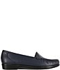 Color:Navy - Image 2 - Simplify Leather Moccasin Loafers
