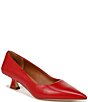 Color:Cherry Red - Image 1 - Sarto by Franco Sarto Diva Leather Kitten Heel Pumps