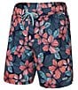 Color:Deep Jungle/Maritime - Image 1 - Oh Buoy Two-In-One Deep Jungle Printed 7#double; Inseam Swim Trunks