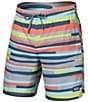 Color:H20 Stripe-Blue - Image 1 - Oh Buoy Two-In-One Improve Stripe 7#double; Inseam Volley Shorts
