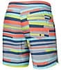 Color:H20 Stripe-Blue - Image 2 - Oh Buoy Two-In-One Improve Stripe 7#double; Inseam Volley Shorts