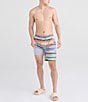 Color:H20 Stripe-Blue - Image 3 - Oh Buoy Two-In-One Improve Stripe 7#double; Inseam Volley Shorts