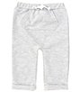 Color:Grey - Image 1 - Baby Boys 3-24 Months Knit Kangaroo Pocket Joggers