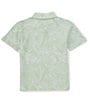 Color:Sage - Image 2 - Big Boys 8-20 Short Sleeve Leaf Printed Jersey Polo Shirt