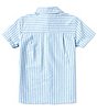 Color:Skyway - Image 2 - Big Boys 8-20 Short Sleeve Striped Seersucker Woven Button-Front Shirt