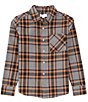 Color:Grey/Brown - Image 1 - Big Boys 8-20 Long Sleeve Plaid Sport Shirt