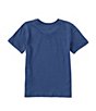 Color:Navy - Image 2 - Little Boys 2T-7 Short Sleeve Big Sur Screen Print Graphic T-Shirt