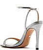 Color:Prata - Image 3 - Altina Embossed Metallic Leather Dress Sandals