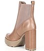 Color:Mocaccino - Image 3 - Billie Leather Platform Chelsea Boots