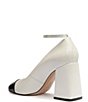 Color:White/Black - Image 4 - Dorothy Casual High Patent Leather Cap Toe Ankle Strap Pumps