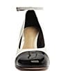 Color:White/Black - Image 6 - Dorothy Casual High Patent Leather Cap Toe Ankle Strap Pumps