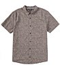 Color:Monsoon Grey - Image 1 - Short-Sleeve Mancari Print Woven Shirt