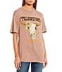 Color:Taupe - Image 1 - Yellowstone Wild West Short Sleeve Graphic T-Shirt