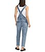 Color:Indigo - Image 2 - Baggy Low Stretch Straight Leg Overalls